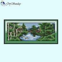 Load image into Gallery viewer, Landscape Pattern Castle Four Seasons Cross Stitch 14ct 16ct 11ct - AIMDIY