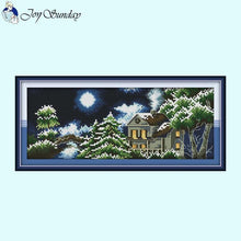 Load image into Gallery viewer, Landscape Pattern Castle Four Seasons Cross Stitch 14ct 16ct 11ct - AIMDIY