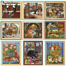 Load image into Gallery viewer, Cat Series - Animal Patterns Cross Stitch Kit - AIMDIY