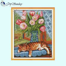 Load image into Gallery viewer, Cat Series - Animal Patterns Cross Stitch Kit - AIMDIY