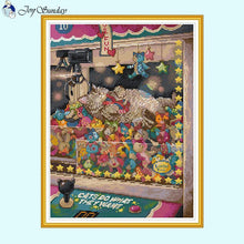 Load image into Gallery viewer, Cats Dreams Come True Cartoon Animal Pattern Cross Stitch Kit - AIMDIY