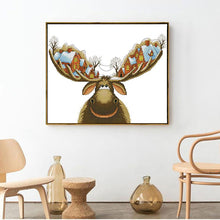 Load image into Gallery viewer, Christmas Cottage on Antlers Animals - AIMDIY