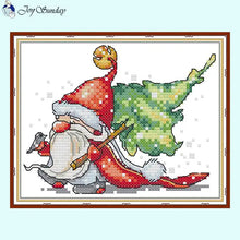 Load image into Gallery viewer, Christmas Cross Stitch Kits Cartoon Santa Claus Pattern - AIMDIY