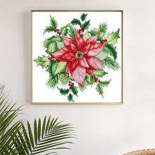 Load image into Gallery viewer, Christmas Beautiful Cross Stitch Kits Red Flower - AIMDIY