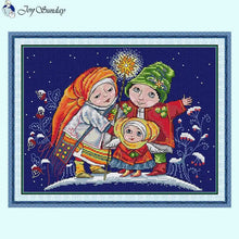 Load image into Gallery viewer, 14CT Christmas Star Cartoon Character Pattern Cross Stitch - AIMDIY