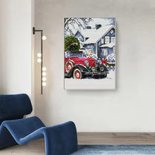 Load image into Gallery viewer, Christmas is Coming Joy Sunday Small Car Printed Cross Stitch Kits - AIMDIY