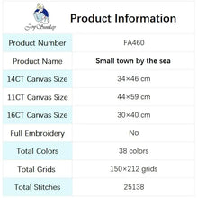 Load image into Gallery viewer, Coastal Small Town Cross Stitch Kit - AIMDIY