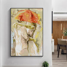 Load image into Gallery viewer, Couple under the umbrella Character Pattern Cross Stitch  Kit - AIMDIY