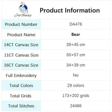 Load image into Gallery viewer, Cute Bear Animal Cross Stitch Patterns - AIMDIY
