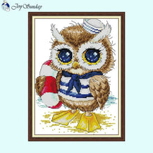 Load image into Gallery viewer, Cute Owl Cartoon Animal Pattern Cross Stitch - AIMDIY
