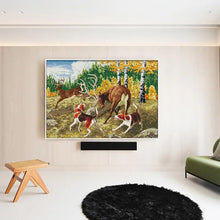 Load image into Gallery viewer, Animal Patterns Houndstooth and Elk Stamped Cross Stitch Kits For Beginners - AIMDIY