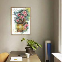 Load image into Gallery viewer, Rose Wall Sconce DIY Floral Pattern Cross Stitch Kit - AIMDIY