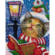 Load image into Gallery viewer, Christmas Cat Cartoon Animal Patterns Embroidery 14CT - AIMDIY