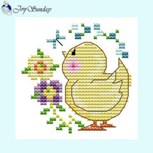 Load image into Gallery viewer, DIY Kids Handmade Kit Yellow Chicken Cartoon Pattern Joy Sunday Cross Stitch - AIMDIY