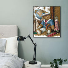 Load image into Gallery viewer, Doll Sailor Bear Cross Stitch  Animal Patterns Kids Room Decor - AIMDIY