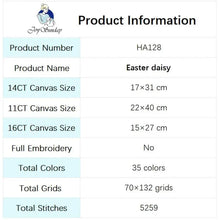 Load image into Gallery viewer, Easter Daisies Floral Patterns Cross Stitch Kits For Adults - AIMDIY