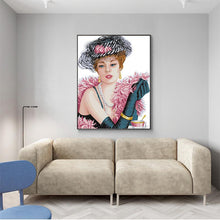 Load image into Gallery viewer, Elegant Lady Joy Sunday Character Pattern Cross Stitch Kits 14CT Counted - AIMDIY