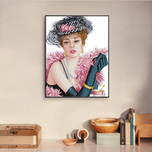 Load image into Gallery viewer, Elegant Lady Joy Sunday Character Pattern Cross Stitch Kits 14CT Counted - AIMDIY