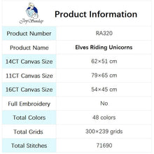 Load image into Gallery viewer, Elf Princess with Unicorn Cross Stitch Kit - AIMDIY