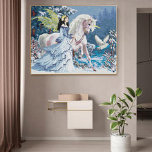 Load image into Gallery viewer, Elf Princess with Unicorn Cross Stitch Kit - AIMDIY
