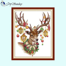 Load image into Gallery viewer, Elk DIY Christmas Animal Pattern Cross Stitch Joy Sunday - AIMDIY