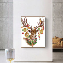 Load image into Gallery viewer, Elk DIY Christmas Animal Pattern Cross Stitch Joy Sunday - AIMDIY