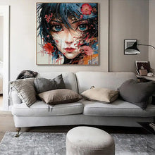 Load image into Gallery viewer, Fix one's eyes on DIY Character Pattern Cross Stitch Kits - AIMDIY