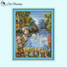 Load image into Gallery viewer, Flower Scenery Cross Stitch Kits - AIMDIY