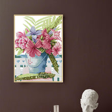 Load image into Gallery viewer, Flower Bucket  Flower   Thread         Stitching  Craft - AIMDIY