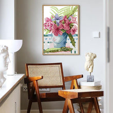 Load image into Gallery viewer, Flower Bucket  Flower   Thread         Stitching  Craft - AIMDIY