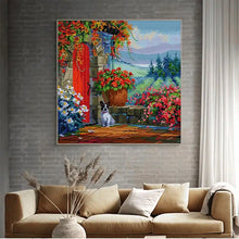 Load image into Gallery viewer, Cross Stitch Kit - Flower Courtyard Landscape - AIMDIY