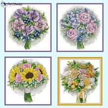 Load image into Gallery viewer, Flower Hand Bouquets Floral Pattern 11ct 14ct - AIMDIY