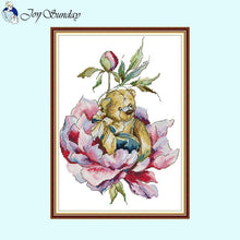 Load image into Gallery viewer, Flower Bear Cartoon Animal Pattern - AIMDIY