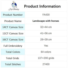 Load image into Gallery viewer, Flowers and Horses in the Window Cross Stitch Kits - AIMDIY
