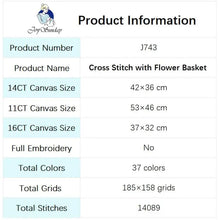 Load image into Gallery viewer, Flowers and Sewing Accessories Patterns 14CT