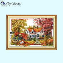 Load image into Gallery viewer, Four Seasons Scenery Cross Stitch Kits Printing - AIMDIY