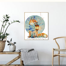 Load image into Gallery viewer, Fox with Lamp Joy Sunday Animal Cross Stitch Kit - AIMDIY