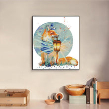 Load image into Gallery viewer, Fox with Lamp Joy Sunday Animal Cross Stitch Kit - AIMDIY