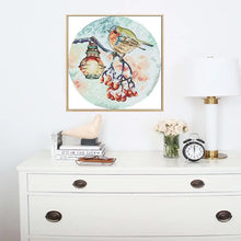Load image into Gallery viewer, Frosty Snowy Night Lamp Bird Cross Stitch Kits For Beginners - AIMDIY