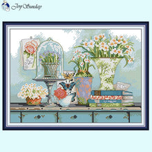 Load image into Gallery viewer, Garden Collection DIY Floral Pattern Cross Stitch Kit - AIMDIY