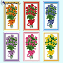 Load image into Gallery viewer, Floral Rose Bouquet Pattern s Counted - AIMDIY