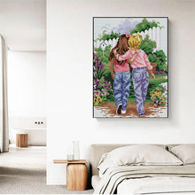 Load image into Gallery viewer, Good Friends Cross Stitch KitSewing Character Pattern Kids - AIMDIY