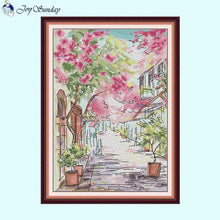 Load image into Gallery viewer, Greek Streets Scenery Pattern Cross Stitch - AIMDIY