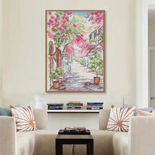 Load image into Gallery viewer, Greek Streets Scenery Pattern Cross Stitch - AIMDIY