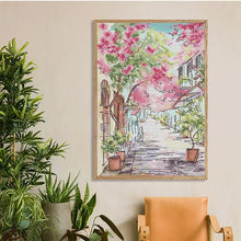 Load image into Gallery viewer, Greek Streets Scenery Pattern Cross Stitch - AIMDIY