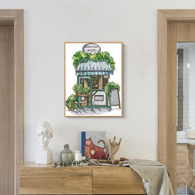 Load image into Gallery viewer, Green Flower Shop Scenery Pattern - AIMDIY