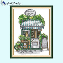Load image into Gallery viewer, Green Flower Shop Scenery Pattern - AIMDIY