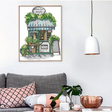 Load image into Gallery viewer, Green Flower Shop Scenery Pattern - AIMDIY