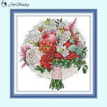 Load image into Gallery viewer, Bouquet Floral Patterns Cross Stitch Kits – DIY Embroidery Kit for Beginners & Crafters