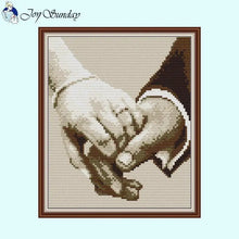 Load image into Gallery viewer, Hand in Hand Stamped Cross Stitch Kits For Beginners - AIMDIY